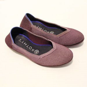 Rothy's Plum Birdseye The Flat Ballet DAMAGE